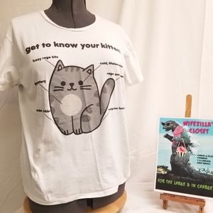 XL Hot Topic Black Matter Pusheen Kitten T Shirt